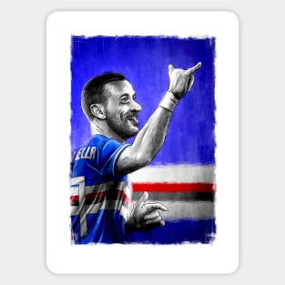 Fabio Quagliarella - Sampdoria Football Artwork Sticker